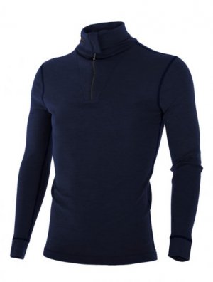 rolák so zipsom Brynje CLASSIC WOOL zip polo shir