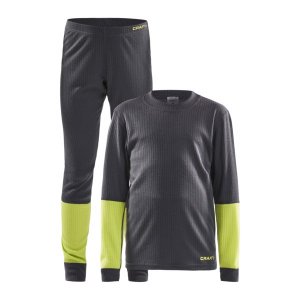 detský set Craft Baselayer JR tm.šedý