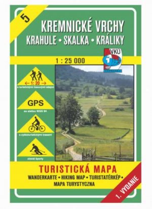 mapa VKÚ TM 5 Kremnické vrchy, Krahule, Skalka, Králiky        